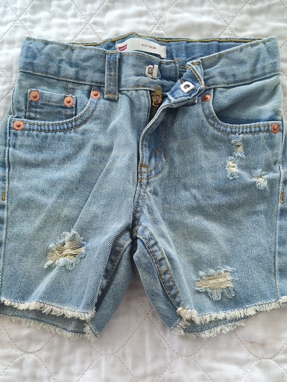 Levi's 511 Slim Light Blue Denim Jeans with Yellow Stitching